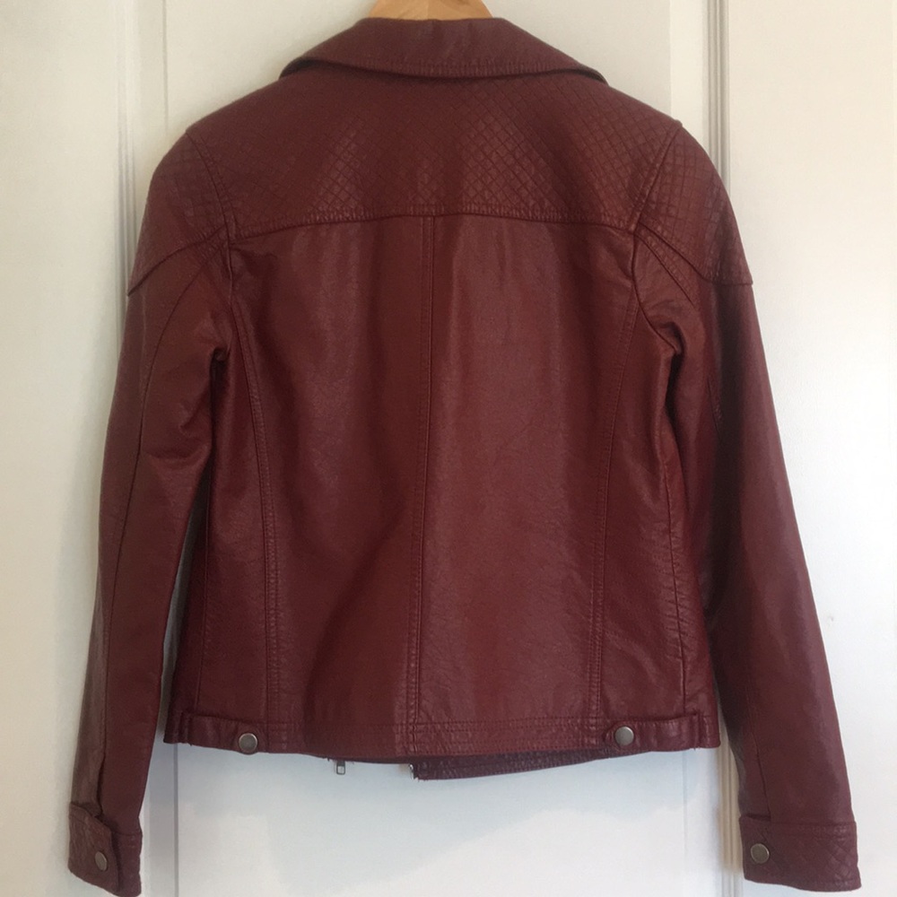 Forever21 Maroon Leather Jacket - image 7